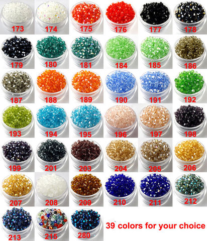 De calidad superior 3mm 200 Uds AAA Bicone perlas de cuentas de cristales austriacos balón suelto de chapado color AB joyería DIY ► Foto 1/1