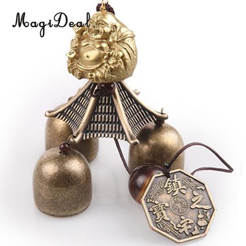 Campanillas de viento de Metal tradicionales chinas MagiDeal, moneda de Buda, campana de la suerte, decoración colgante de Feng Shui, adorno ► Foto 1/6