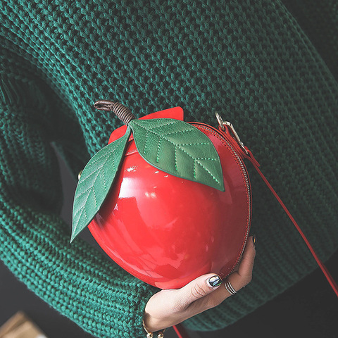 Bolso de hombro con forma de manzana, bandolera pequeña con personalidad, moda coreana, venta al por mayor ► Foto 1/6