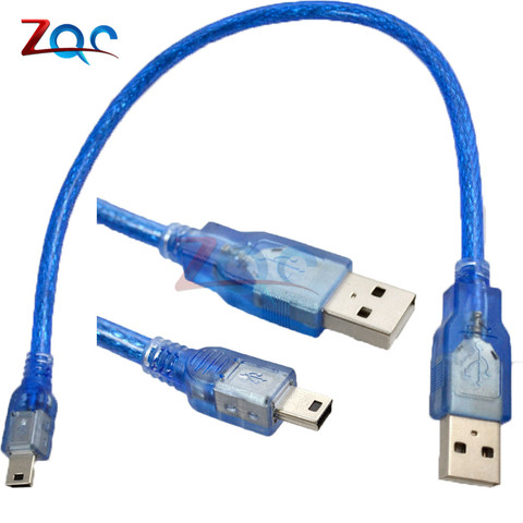30 cm USB 2.0 a macho a Mini B 5pin male datos PC cables para Arduino MCU nano 3.0 Pro también para el viejo teléfono móvil ► Foto 1/6