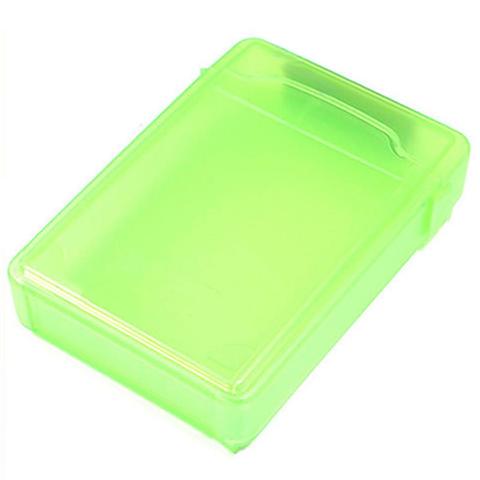 Caja de almacenamiento protectora de plástico para disco duro SATA IDE HDD de 3,5 pulgadas, color verde, venta al por mayor ► Foto 1/1