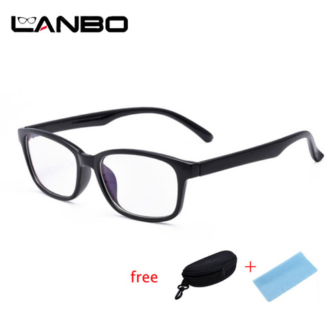 Marcos de gafas de ordenador Anti rayos azules radiación hombres mujeres cuadrado ojo PC gafas montura Unisex gafas de impresión óptica PC 3028 ► Foto 1/6