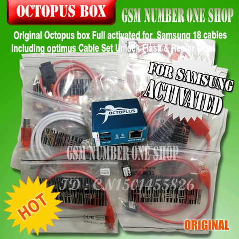 Caja de pulpo para reparación y desbloqueo de Samsung imei, 100% Original, con 18 cables ► Foto 1/1