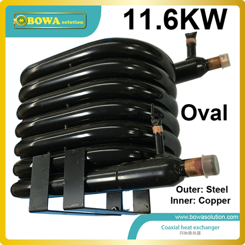 Bobinas de intercambiador de calor coaxial, 11,6kw, adecuado para 3hp, 3 en 1 (refrigeración, calefacción y agua caliente), bomba de aire acondicionado ► Foto 1/1