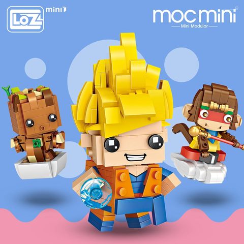 LOZ Mini bloques Anime personaje de dibujos animados juguetes educativ 