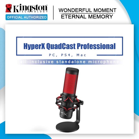 Kingston-micrófono profesional HyperX QuadCast s para deportes electrónicos, micrófono de ordenador en vivo rgb, dispositivo de juego de voz ► Foto 1/6
