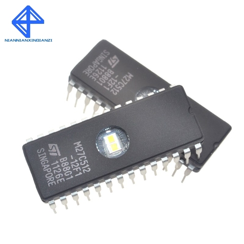Chip de circuito integrado EPROM, unidad IC, ST M27C512-12F1, 27C512 DIP-28, envío gratis, 10 Uds. ► Foto 1/5
