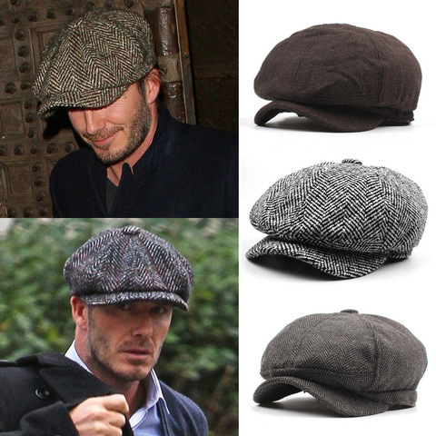 ¡Otoño e Invierno 2022! Gorro cálido de visera plana, sombrero octogonal informal para hombre, gorro de boina restaurada para hombre, gorro para hombre, papá, Newsboy ► Foto 1/6