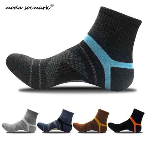 Moda Socmark-Calcetines de compresión de algodón para hombre, medias ideales para hacer deportes al aire libre, como el baloncesto de élite o el ciclismo, ¡gran oferta! ► Foto 1/6