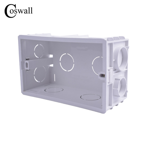 Coswall Nueva caja para montaje en pared Cassette interno caja trasera blanca 137*83*56mm para interruptor y enchufe estándar de 146mm * 86mm ► Foto 1/6