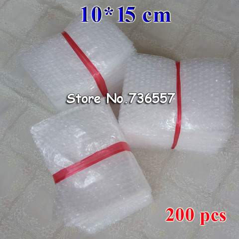 Bolsas de plástico para envolver, 50 Uds., 100 Uds., 200x100mm, bolsas de embalaje de burbujas blancas, bolsa de burbujas de PE a prueba de golpes, bolsa de burbujas de doble película ► Foto 1/6