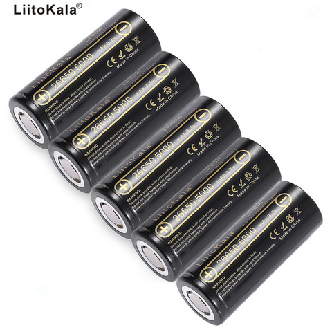 100% LiitoKala Original Lii-50A 26650 batería recargable de 5000mAh 3,7 v baterías de Li-ion ► Foto 1/6