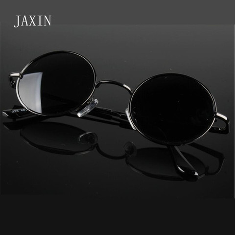 JAXIN-gafas de sol redondas polarizadas para hombre y mujer, lentes de sol unisex con personalidad, protección ocular, UV400 ► Foto 1/4