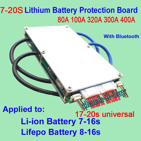 Inteligente Bluetooth S 7 S-20 S celular Lifepo4 batería de Li-Ion Junta de Protección BMS 400A 320A 300A 100A 80A teléfono APP 8 S 10 S 12 13 14 S 16 S ► Foto 1/6