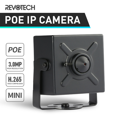 Mini cámara IP POE HD de 3MP H.265 lente de 1296P / 1080P y 3,7mm para interiores, seguridad de Metal, sistema de videovigilancia IP ONVIF P2P ► Foto 1/6