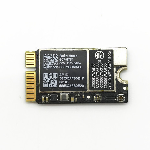 BCM943224PCIEBT2, 300Mbps, 2,4 y 5G, WiFi, bluetooth 4,0, Mini tarjeta de red PCIe para Mac OS, Macbook Air, A1370, A1369, A1465 ► Foto 1/2