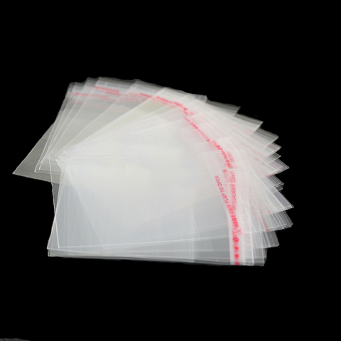 Multi tamaño 200 Uds transparente resellable de celofán bolsas de poliéster OPP auto bolsa de plástico adhesiva adhesivo bolsas de sellado y bolsas de dulces ► Foto 1/6