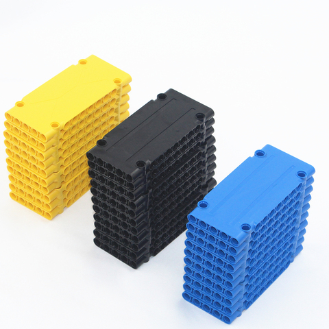 Bloques de autosujeción para la creación libre de juguetes, 3 colores, bloques de construcción MOC, 10 Uds., plano técnico 5x5x11, compatible con Lego ► Foto 1/6