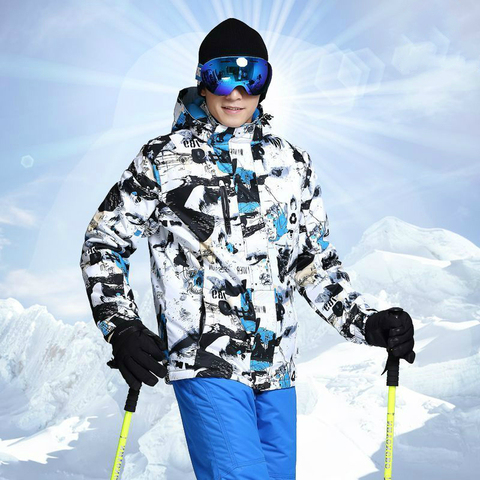 Chaqueta de esquí de invierno para hombre, chaqueta gruesa impermeable de alta calidad para esquí, Snowboard, cálida, con capucha ► Foto 1/1