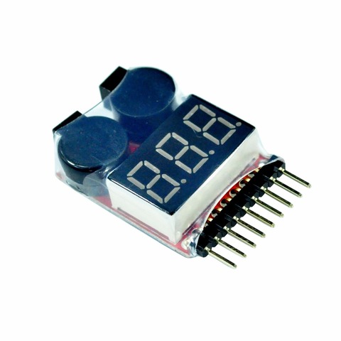 Alarma de bajo voltaje para batería Lipo 1-8S LED, indicador de voltaje verificador, Monitor probador, alarma de vibración de bajo voltaje ► Foto 1/6