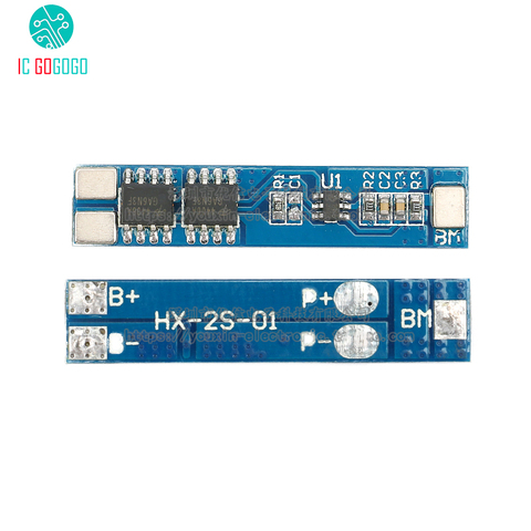 Placa de protección de batería de litio 5A 2S, 7,4 V, 8,4 V, 18650, protección contra sobredescarga, circuito corto, BMS, PCM, módulo de iones de litio ► Foto 1/2