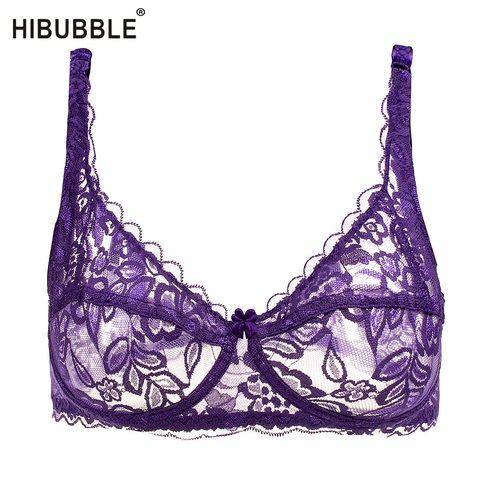 HIBUBBLE-Sujetador Push Up de encaje con aros para mujer, ropa interior Sexy, Bralette, lencería íntima, Push Up, Bralette Bh ► Foto 1/6