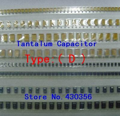 Condensador de tantalio 7343 tipo: D 337 330UF 2,5 V, 10 Uds. ► Foto 1/1