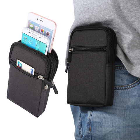 Bolsa para teléfono de tela vaquera, bolsa con Clip para cinturón para Samsung J5 2016/J7/J5/J3/J1, funda con soporte para bolígrafo, riñonera para deportes al aire libre, funda para teléfono ► Foto 1/6