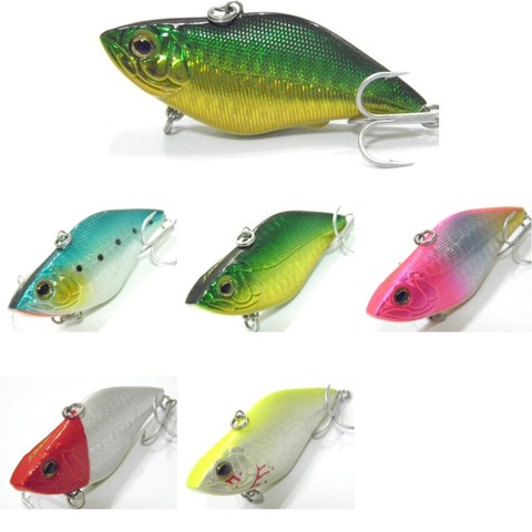 WLure-anzuelos triples de pesca, cebo de pesca de 7cm, 14,2g, VIB plano de alta frecuencia en agua, 5 colores, nueva caja L101 ► Foto 1/1