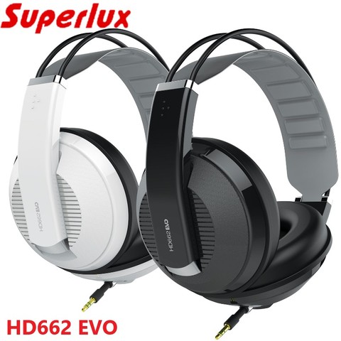 Superlux-auriculares HD662 EVO para videojuegos, cascos de monitoreo de espalda cerrada con orejeras extraíbles, diadema autoajustable ► Foto 1/6