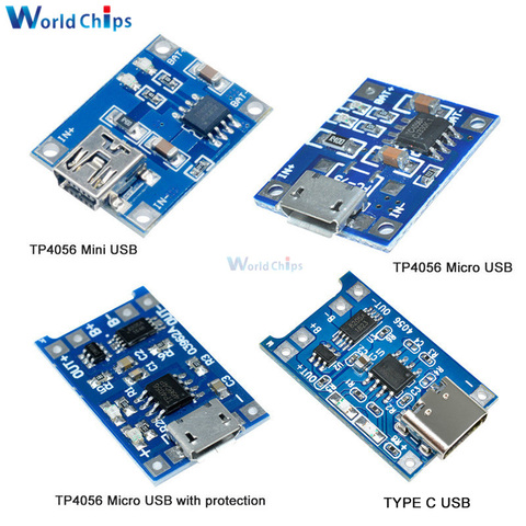 Módulo de cargador de batería de litio Mini / Micro USB 5V 1A 18650 TP4056, placa de carga con protección, funciones duales, Li-ion 1A, 10 Uds. ► Foto 1/6