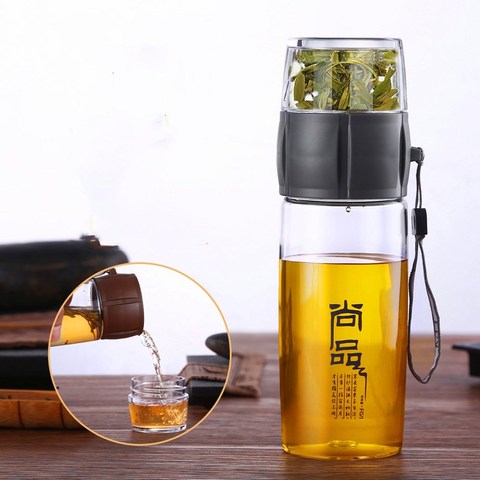 Portátil de 400ML botella de infusión de té de botella de agua de plástico de té chino té filtros té olla de calor-Montura de viajes al aire libre de tetera de kungfú ► Foto 1/6