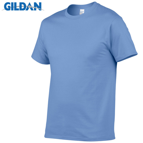 GILDAN-Camiseta de color sólido para hombre, camisetas de algodón de 100% en blanco y negro, camiseta de verano, camiseta de Skate para hombre, Tops de talla europea ► Foto 1/6