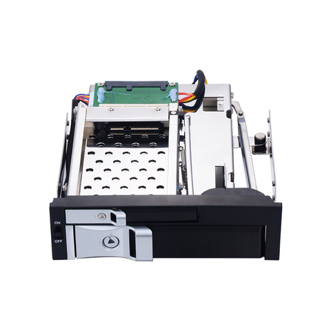 Unetop Dual bay 5,25 pulgadas Trayless Hot Swap HDD Mobile Rack para 1x2,5 pulgadas SSD y 1X3.5 pulgadas Disco Duro backplane enclosure ► Foto 1/6