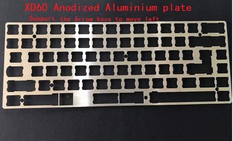 60% Teclado mecánico de aluminio anodizado placa Strongback soporte xd60 xd64 gh60 las teclas de flecha se mueven a la izquierda ► Foto 1/3