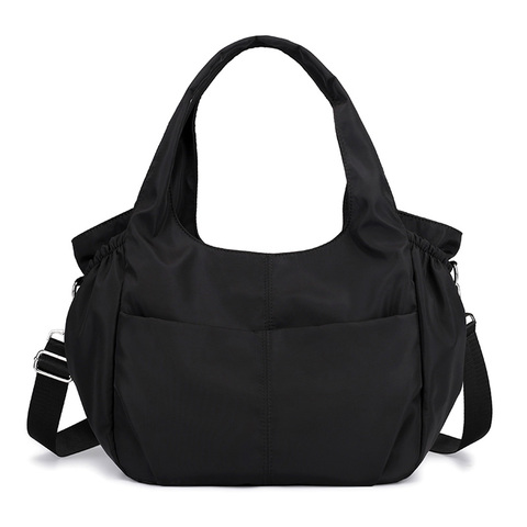 Bolso de mano impermeable de nailon para mujer, hobo de hombro grande e informal, de gran capacidad, de lujo, con diseño cruzado y Asa superior ► Foto 1/6