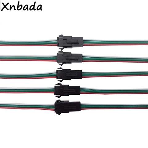 10 par de conectores Led JST hembra y macho de 10cm y 3 pines conectores JST, 22AWG cables rojo verde y blanco para tira Led WS2811 WS2812B RGB ► Foto 1/4