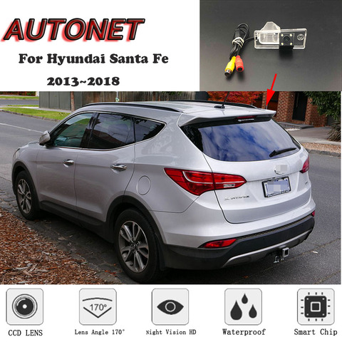 AUTONET-cámara de visión nocturna HD para Hyundai Santa Fe 2013 ~ 2022 CCD, cámara para matrícula o soporte ► Foto 1/6