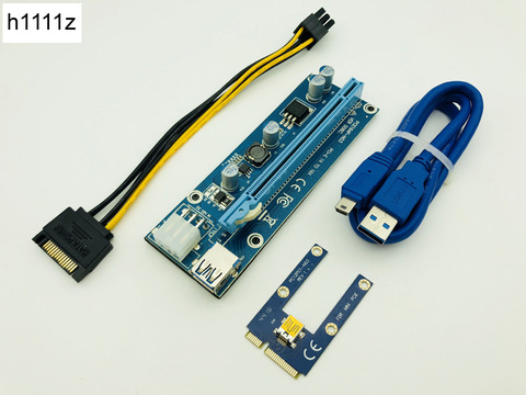 Mini PCIe PCI-E PCI Express tarjeta vertical a PCIE extensor 16X SATA a 6Pin IDE Molex Cable de alimentación para BTC, ETH Litecoin minero minera ► Foto 1/6