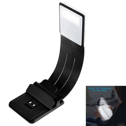 LED portátil libro de lectura de luz con desmontable Flexible Clip USB recargable lámpara para libros versión Kindle los lectores ► Foto 1/6