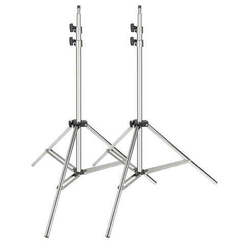 Soporte de luz Neewer de 2 paquetes de acero inoxidable 37-79 pulgadas/95-200 centímetros soporte plegable resistente para Softbox de estudio ► Foto 1/6