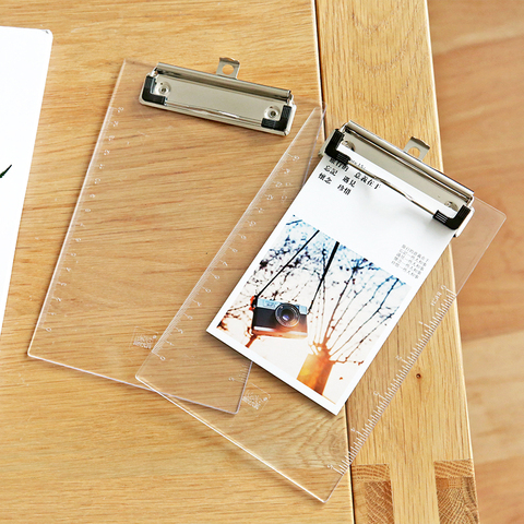 Mirui A5 pequeño transparente escritura carpeta prueba papel portapapeles Oficina plástico papelería ► Foto 1/4