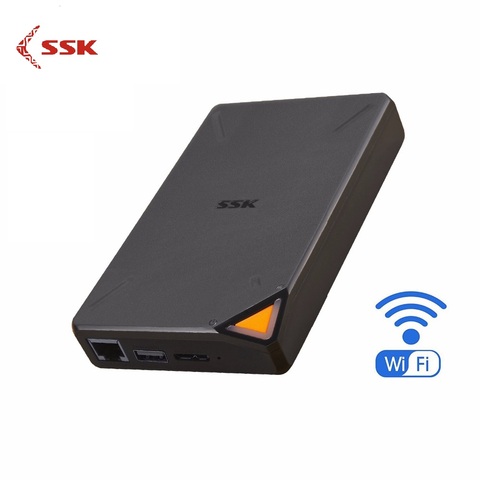SSK portátil inalámbrico disco duro externo Disco Duro inteligente 1TB almacenamiento en la nube WiFi acceso remoto HDD funda para tableta portátil USB ► Foto 1/6
