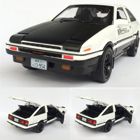 1:28 Toyota Trueno AE86 de aleación de fundición modelo de coche de juguete en con sonido de la luz para niño juguetes regalos envío gratuito caja Original ► Foto 1/5