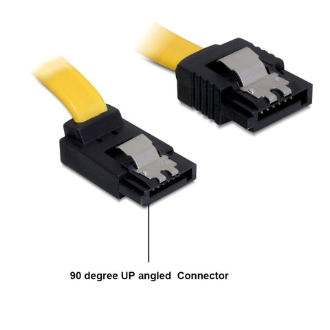 18 pulgadas recto hasta el ángulo 6 Gb/s SATA3 Serial ATA cable de datos con pestillo para PC SATA 3,0 SATAIII 6 Gbps disco duro, SSD ► Foto 1/1