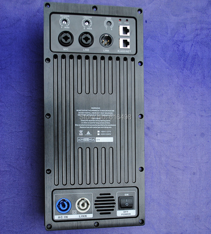 Placa de amplificador de altavoz de 2 vías de rango completo RMS 600 W Clase D Placa de amplificador incorporado en el módulo DSP con radiador de aluminio ► Foto 1/6