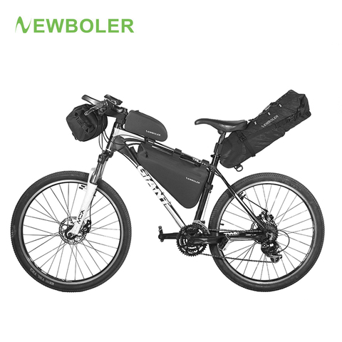 BOLSA PARA BICICLETA NEWBOLER, impermeable, para ciclismo de montaña, bolsa para SILLÍN, Bikepacking, bolsa para manillar de tubo superior delantero ► Foto 1/6