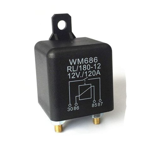 Relé de 12V CC, relé de aislamiento de batería, 12V/120A, carga máxima para coches, camiones, coches (12V / 120A) ► Foto 1/6