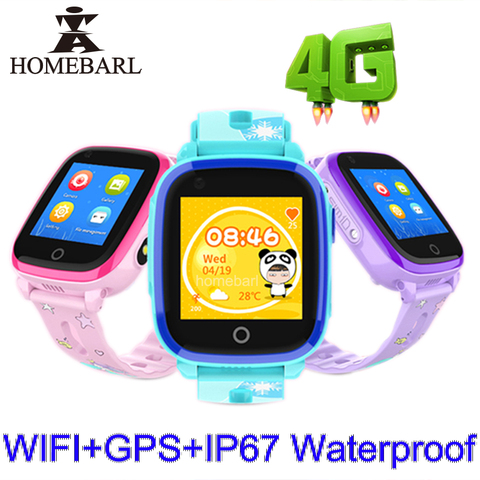 4G WIFI IP67 impermeable DF33 GPS niños bebé teléfono inteligente reloj lindo SOS localizador de ubicación LBS niños área segura Anti-Pérdida Monitor ► Foto 1/6
