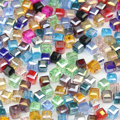 200 piezas de alta calidad de forma cuadrada cristal austriaco de lujo perlas transparentes cuadrado bola 2mm joyería DIY de la pulsera de la fuente ► Foto 1/5